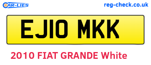 EJ10MKK are the vehicle registration plates.