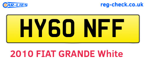 HY60NFF are the vehicle registration plates.