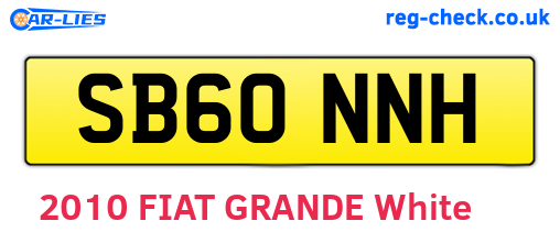 SB60NNH are the vehicle registration plates.