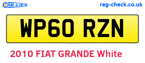WP60RZN are the vehicle registration plates.