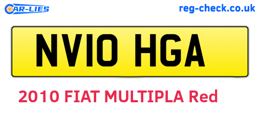 NV10HGA are the vehicle registration plates.