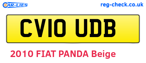 CV10UDB are the vehicle registration plates.