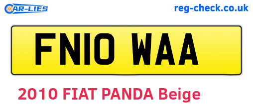 FN10WAA are the vehicle registration plates.