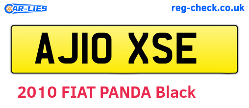 AJ10XSE are the vehicle registration plates.