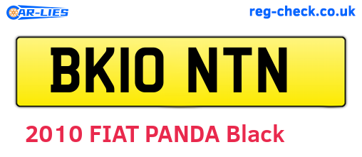 BK10NTN are the vehicle registration plates.