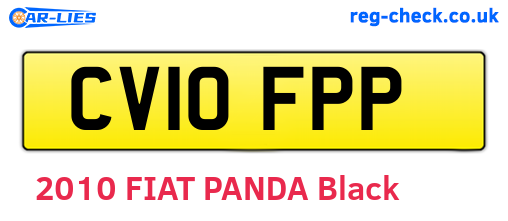 CV10FPP are the vehicle registration plates.