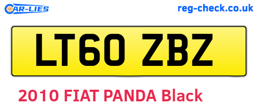LT60ZBZ are the vehicle registration plates.