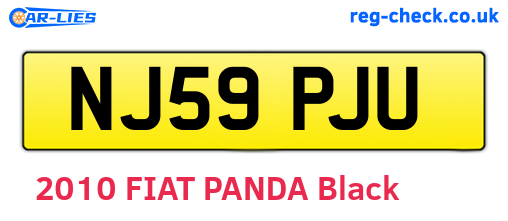 NJ59PJU are the vehicle registration plates.
