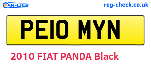 PE10MYN are the vehicle registration plates.