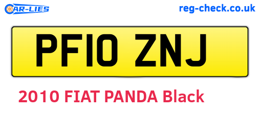 PF10ZNJ are the vehicle registration plates.
