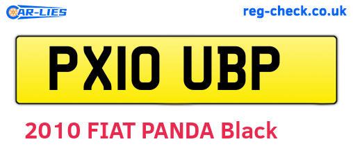 PX10UBP are the vehicle registration plates.