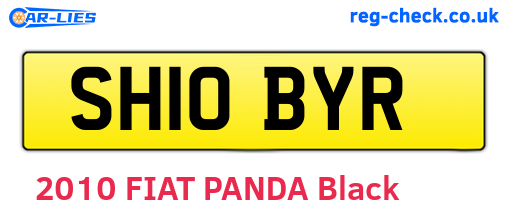 SH10BYR are the vehicle registration plates.