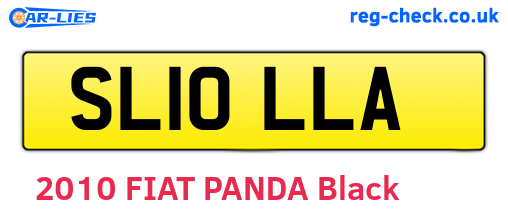 SL10LLA are the vehicle registration plates.