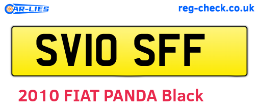 SV10SFF are the vehicle registration plates.