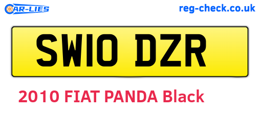 SW10DZR are the vehicle registration plates.
