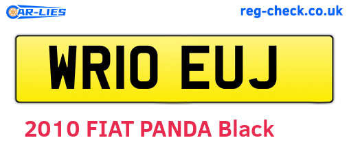 WR10EUJ are the vehicle registration plates.