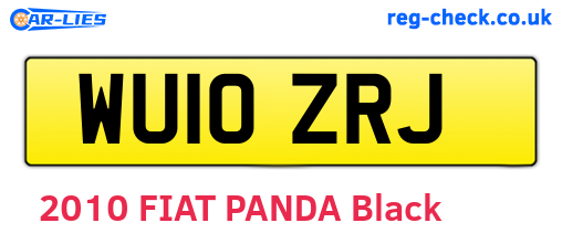 WU10ZRJ are the vehicle registration plates.