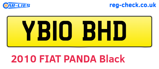 YB10BHD are the vehicle registration plates.