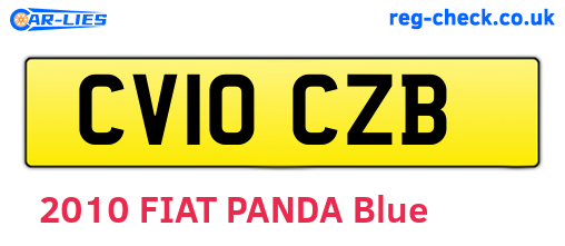 CV10CZB are the vehicle registration plates.