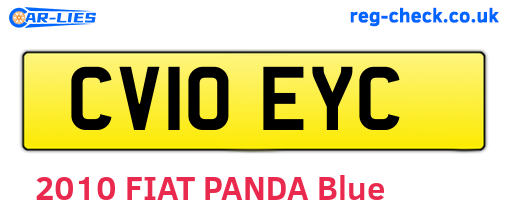 CV10EYC are the vehicle registration plates.