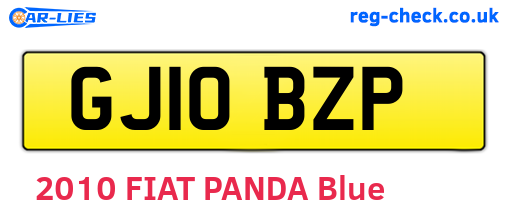 GJ10BZP are the vehicle registration plates.