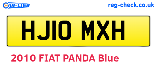 HJ10MXH are the vehicle registration plates.
