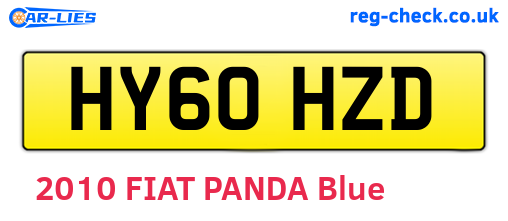 HY60HZD are the vehicle registration plates.
