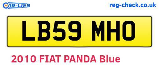 LB59MHO are the vehicle registration plates.