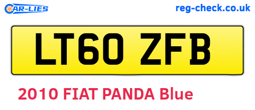 LT60ZFB are the vehicle registration plates.