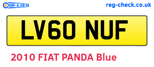 LV60NUF are the vehicle registration plates.