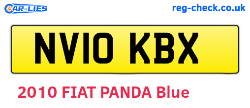 NV10KBX are the vehicle registration plates.