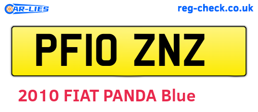 PF10ZNZ are the vehicle registration plates.