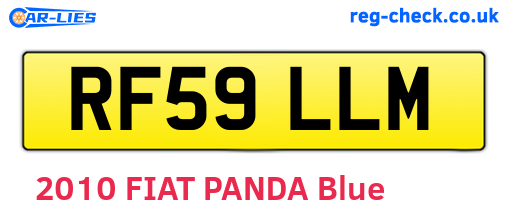 RF59LLM are the vehicle registration plates.