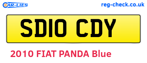 SD10CDY are the vehicle registration plates.