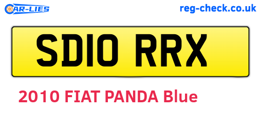 SD10RRX are the vehicle registration plates.