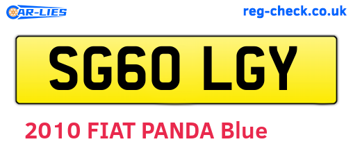 SG60LGY are the vehicle registration plates.