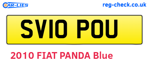 SV10POU are the vehicle registration plates.