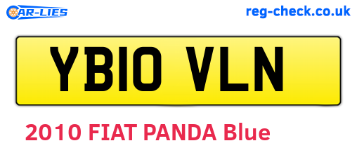YB10VLN are the vehicle registration plates.