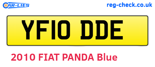 YF10DDE are the vehicle registration plates.
