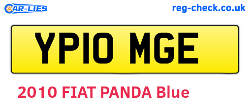 YP10MGE are the vehicle registration plates.