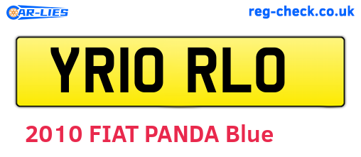 YR10RLO are the vehicle registration plates.