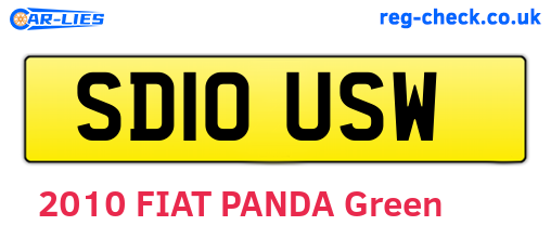 SD10USW are the vehicle registration plates.