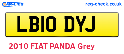 LB10DYJ are the vehicle registration plates.