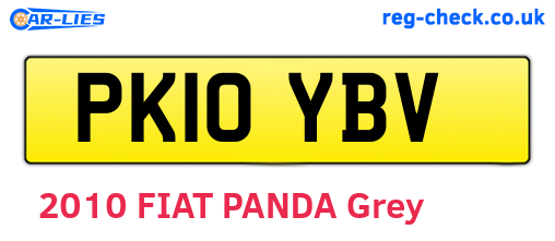 PK10YBV are the vehicle registration plates.