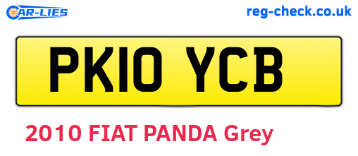 PK10YCB are the vehicle registration plates.