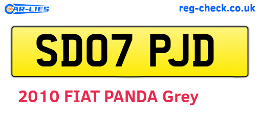 SD07PJD are the vehicle registration plates.