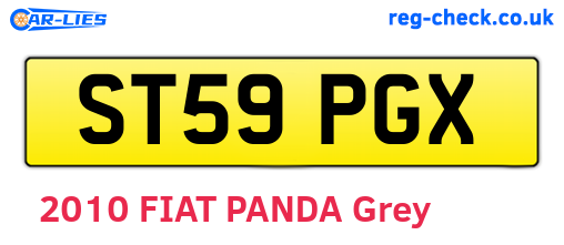 ST59PGX are the vehicle registration plates.