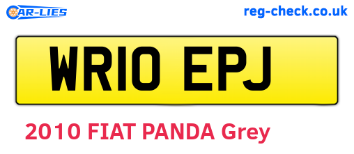 WR10EPJ are the vehicle registration plates.