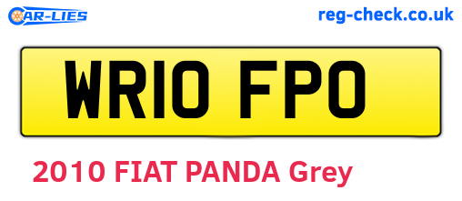 WR10FPO are the vehicle registration plates.
