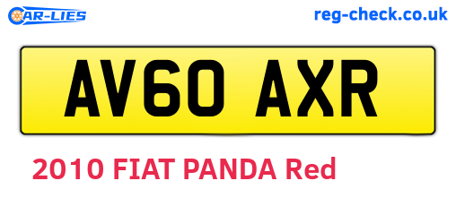 AV60AXR are the vehicle registration plates.